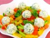 Как готовить салат овощной с шариками из феты?