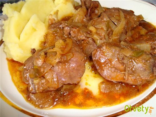 Как пожарить печень куриную?