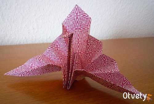 Как сделать журавля оригами
